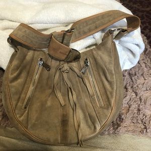 Vintage Yves Saint Laurent Tan suede Rive Gauche